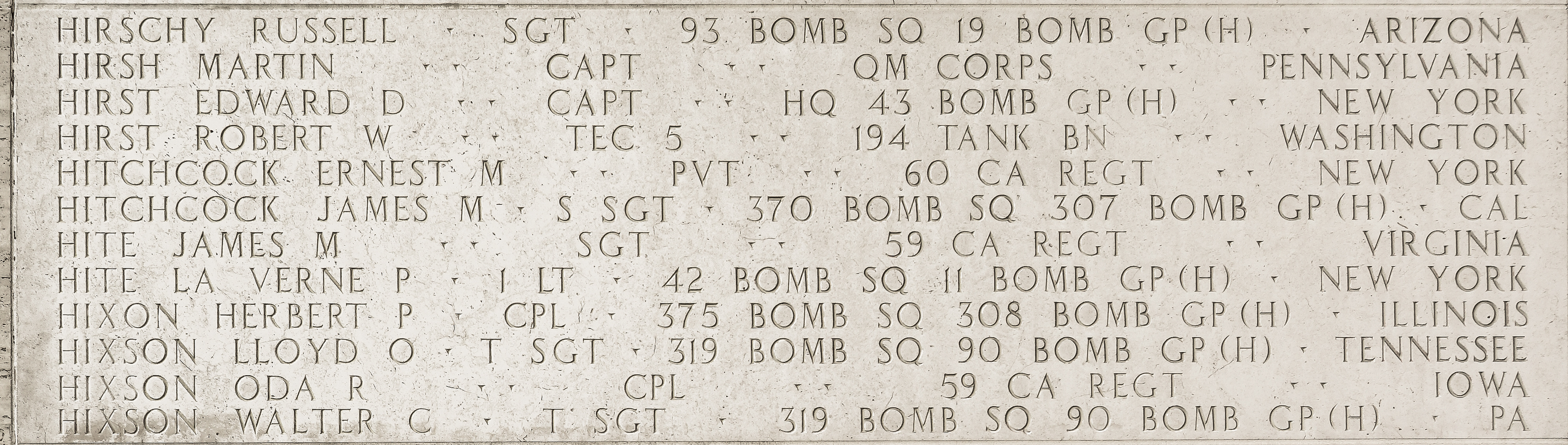 Walter C. Hixson, Technical Sergeant